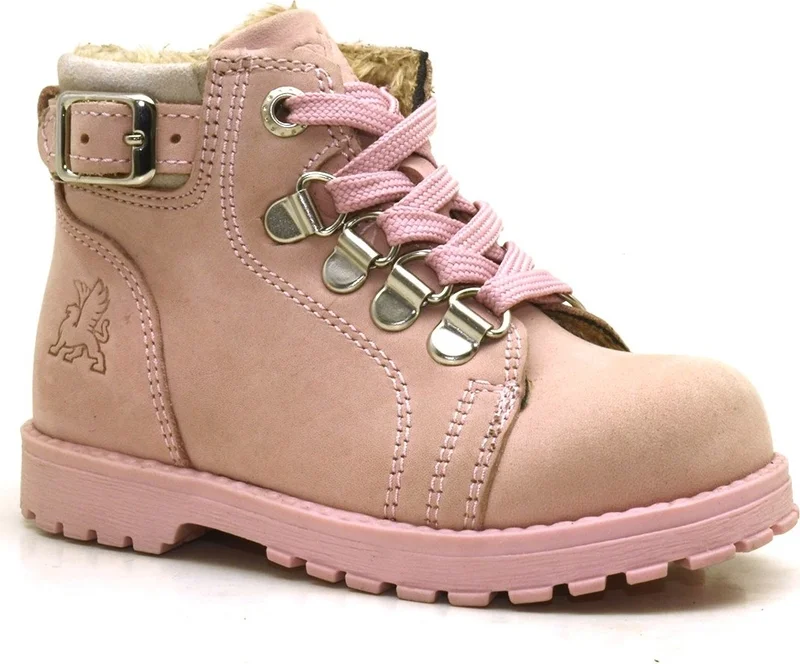 Raker Griffon Genuine Leather Pink Zipper Winter Baby Girl Boots