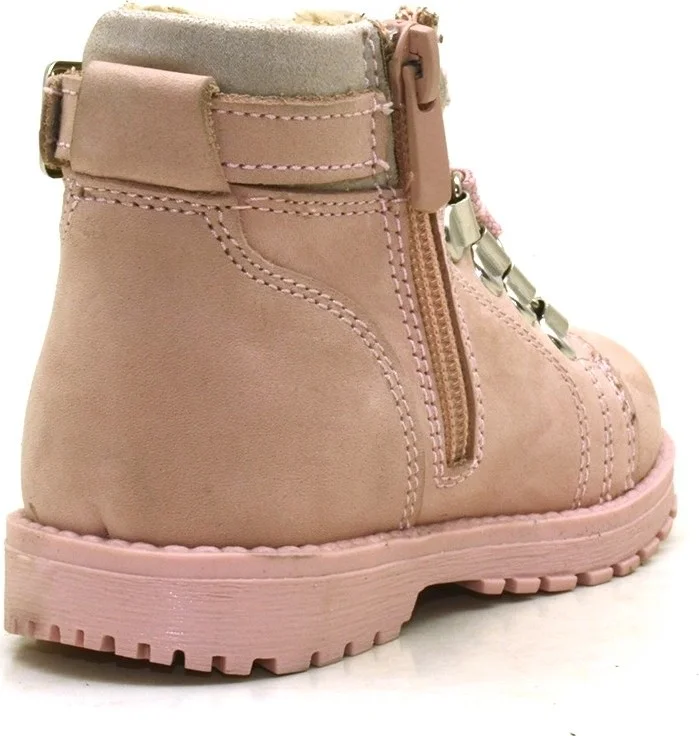 Raker Griffon Genuine Leather Pink Zipper Winter Baby Girl Boots