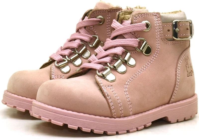 Raker Griffon Genuine Leather Pink Zipper Winter Baby Girl Boots