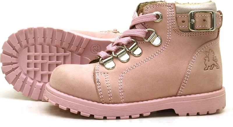 Raker Griffon Genuine Leather Pink Zipper Winter Baby Girl Boots