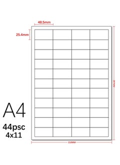 ECVV ECVV Printable A4 Self Adhesive Stickers Shipping Mailing Label FBA Package Paper Compatible for Laser & Ink Jet Printers 44-up Labels White(50 Sheets, 2200 Labels)  - Image 3