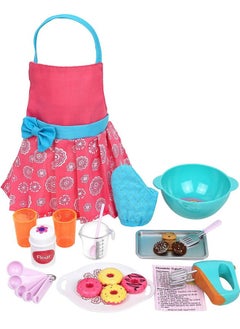 Click N' Play Doll Baking Set With Apron And Baking Utensil Accessories Perfect For 18 Inch Dolls  - Image 1