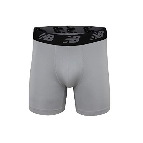 New Balance Men's Performance 5" No Fly Boxer Brief, 4-Pack, Small, Black/Dynomite/Steel/Orca - Image 4