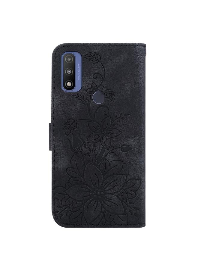 S-TOP Case For Motorola G Pure Lily Embossed Leather Phone Case - Image 3