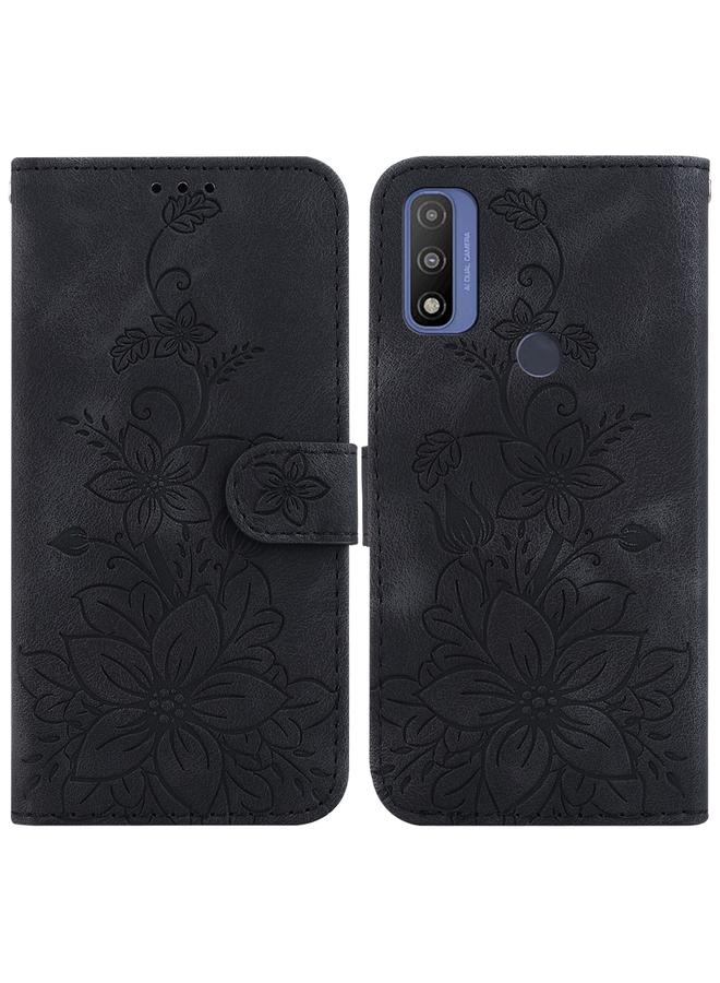 S-TOP Case For Motorola G Pure Lily Embossed Leather Phone Case - Image 1