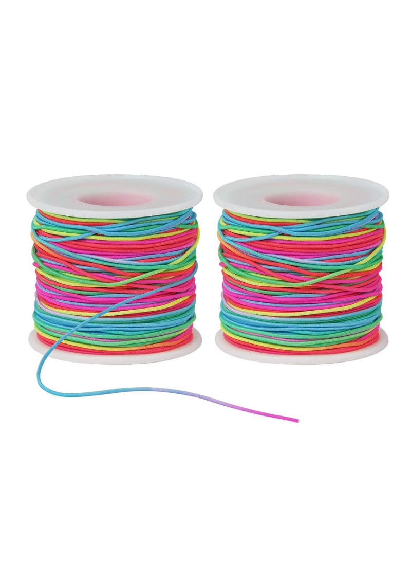Stretchy String Bracelet String, Elastic Cord for Bracelet Making, Rainbow Elastic String Thread Rope for Bracelets, Jewelry Making, Necklaces, Beads, Sewing and DIY Crafts - Image 1