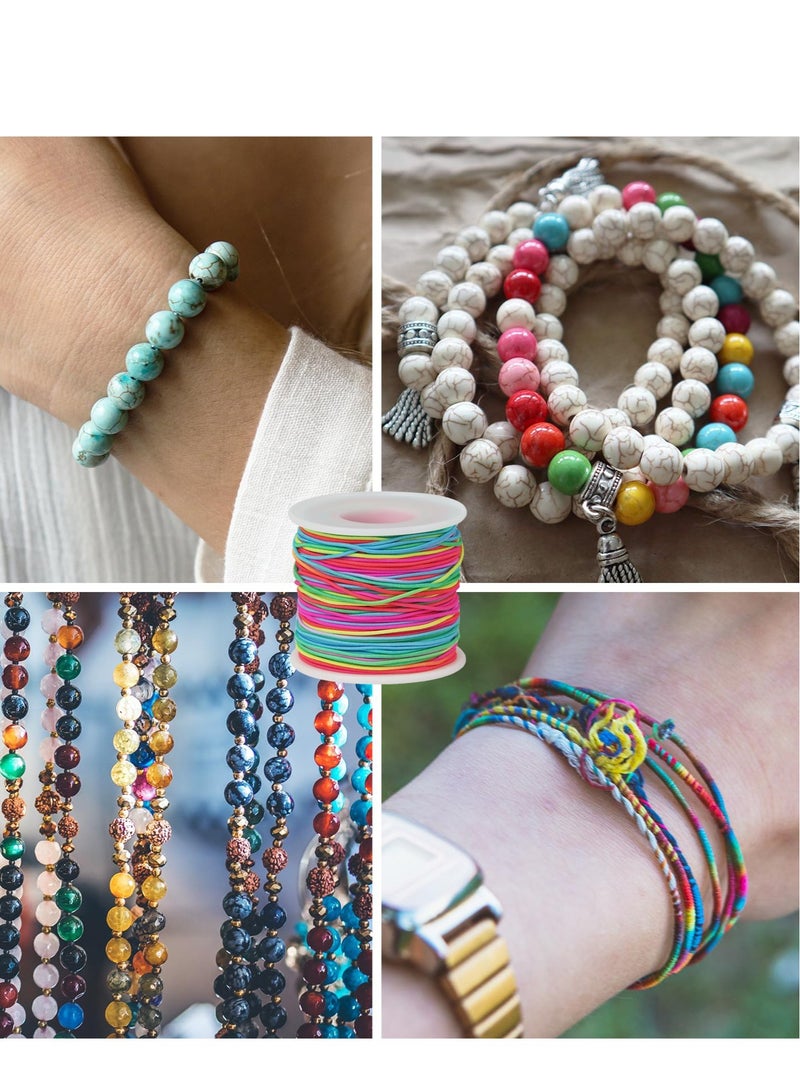 Stretchy String Bracelet String, Elastic Cord for Bracelet Making, Rainbow Elastic String Thread Rope for Bracelets, Jewelry Making, Necklaces, Beads, Sewing and DIY Crafts - Image 3