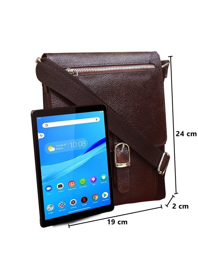 ABYS Genuine Leather Dark Brown Sling Bag|||Messenger Bag For Men And Women (U005DB) - Image 2