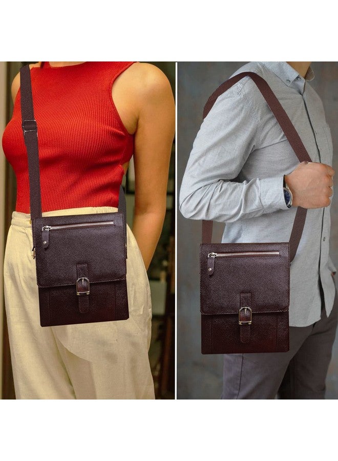 ABYS Genuine Leather Dark Brown Sling Bag|||Messenger Bag For Men And Women (U005DB) - Image 3
