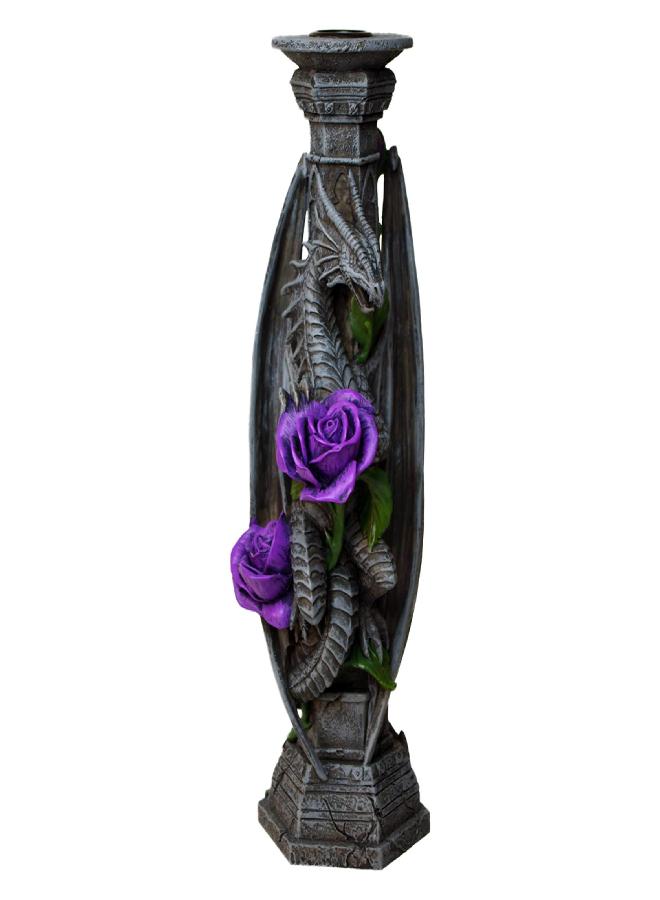 Nemesis Now Dragon Beauty Stick Anne Stokes Candle Holder NOW6853, Grey, Resin, One Size - Image 2