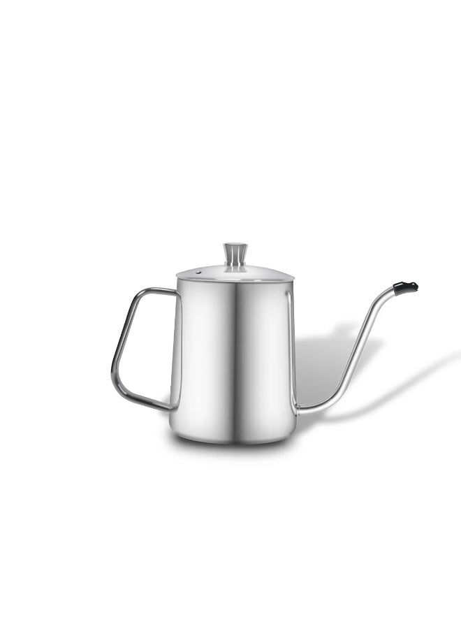 Coffee Brewing Kit, Professional Silver Set, includes a 20oz dripper, gooseneck kettle, V60 with bamboo stand, and 60 filters for brewing 2–4 cups. - Image 2
