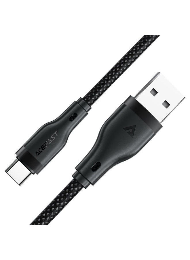 ACEFAST Charging Data Cable C8-04 USB-A to USB-C,Fast Charging and Data Transfer Cable, 1.2m Durable Nylon Braided - Black - Image 1