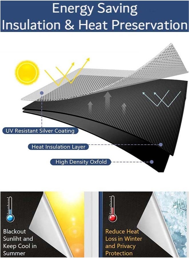 Forest Home Blackout Curtain, 100% Black Out Curtain, Window Shade, Free to Cut, Easy to Stick On, No Drill, Blackout Window Curtain for Baby Nursery, Bedroom, Living Room, RV (200x145cm) - Image 3