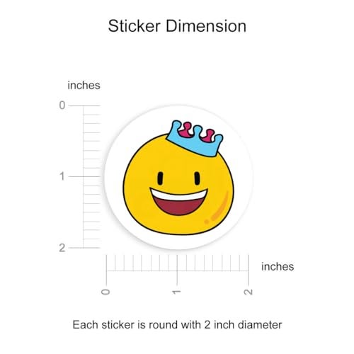 weRevel Emoji Emoticon Stickers, 40 Pieces, 2 inches, Round, 20 Unique Designs - Image 4