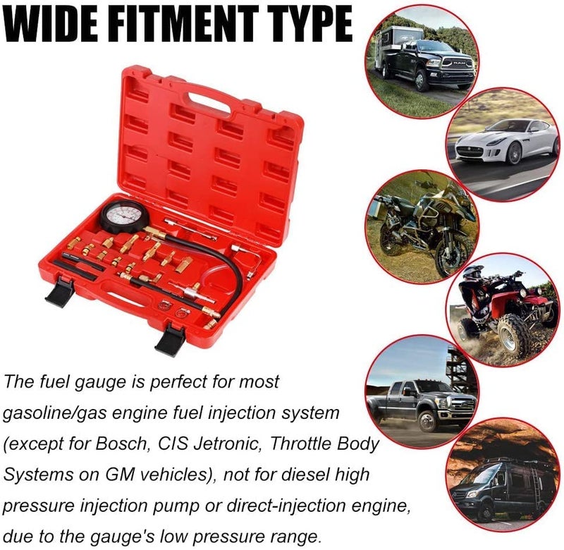 AQSON Gasoline Engine Compression Tester Kit with Pressure Gauge and Accessories - Image 4