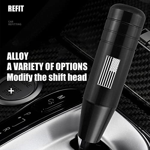 Miytsya Pack-1 Gear Stick Shifter Knobs, American Flag Design Metal Gear Stick Shift Knob, Automatic Shift Knob, Weighted Car Shift Handle Knob Fits Most Auto Transmission Vehicle (Black) - Image 3