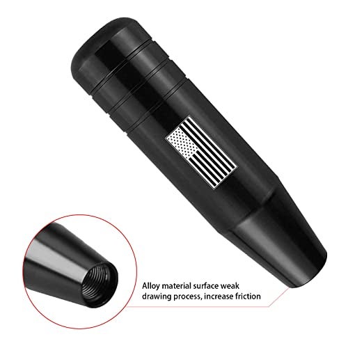 Miytsya Pack-1 Gear Stick Shifter Knobs, American Flag Design Metal Gear Stick Shift Knob, Automatic Shift Knob, Weighted Car Shift Handle Knob Fits Most Auto Transmission Vehicle (Black) - Image 5