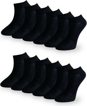 Ozzy Socks 12 Pairs Seamless Cotton Women's Booties Socks Summer Durable Heel and Toe 