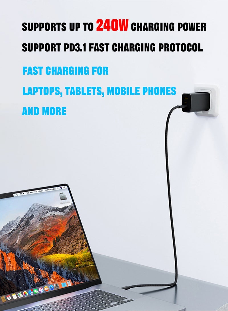 مي فازا كابل بيانات Thunderbolt 5 - من النوع C يدعم PD 3.1 شحن سريع 240 واط - يدعم 8K/5K/4K - يدعم عرض النطاق الترددي 120 جيجابت في الثانية/80 جيجابت في الثانية - متوافق مع Thunderbolt 4/3/USB4.0/3.2/3.1/3.0 - مناسب لأجهزة الكمبيوتر المحمولة والشاشات والأجهزة اللوحية والهواتف المحمولة وبطاقات الرسومات الخارجية - Image 5