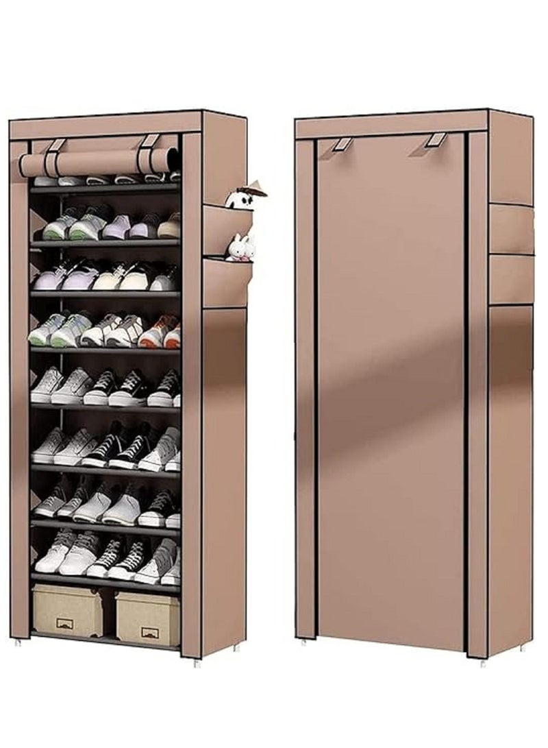 Generic خزانة أحذية 9 رفوف بني 160x60x30 سم  - Image 2