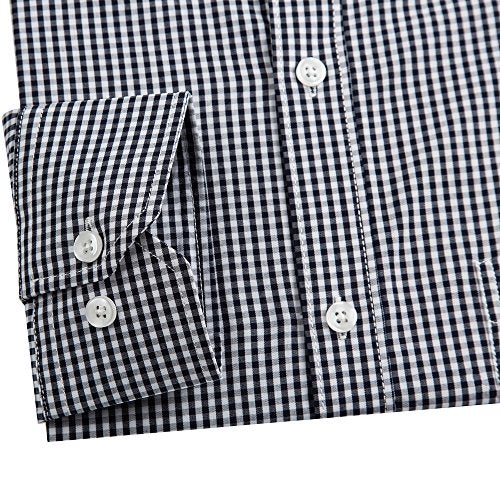 Double Pump Mens Button Down Shirts Cotton Long Sleeve Shirts Regular Fit(SL17B,L) - Image 3