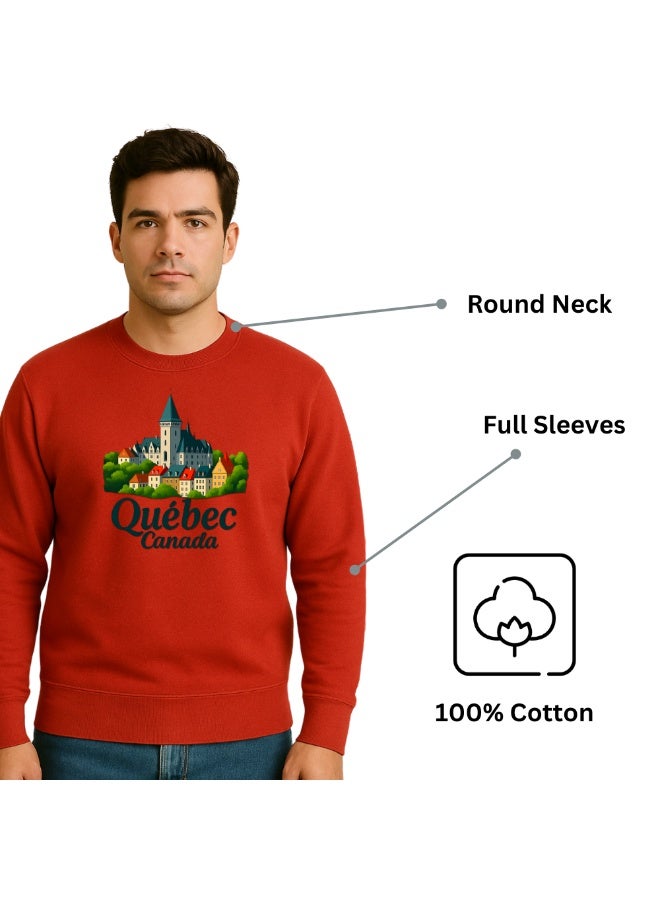 PRINTSHOP4ME Canada Men’s Sweatshirt–Canada-Themed Graphic Print–Full Sleeve Soft Cotton Sweatshirt–Comfortable And Stylish For Travel,Casual Wear&Outdoor Use - Image 5