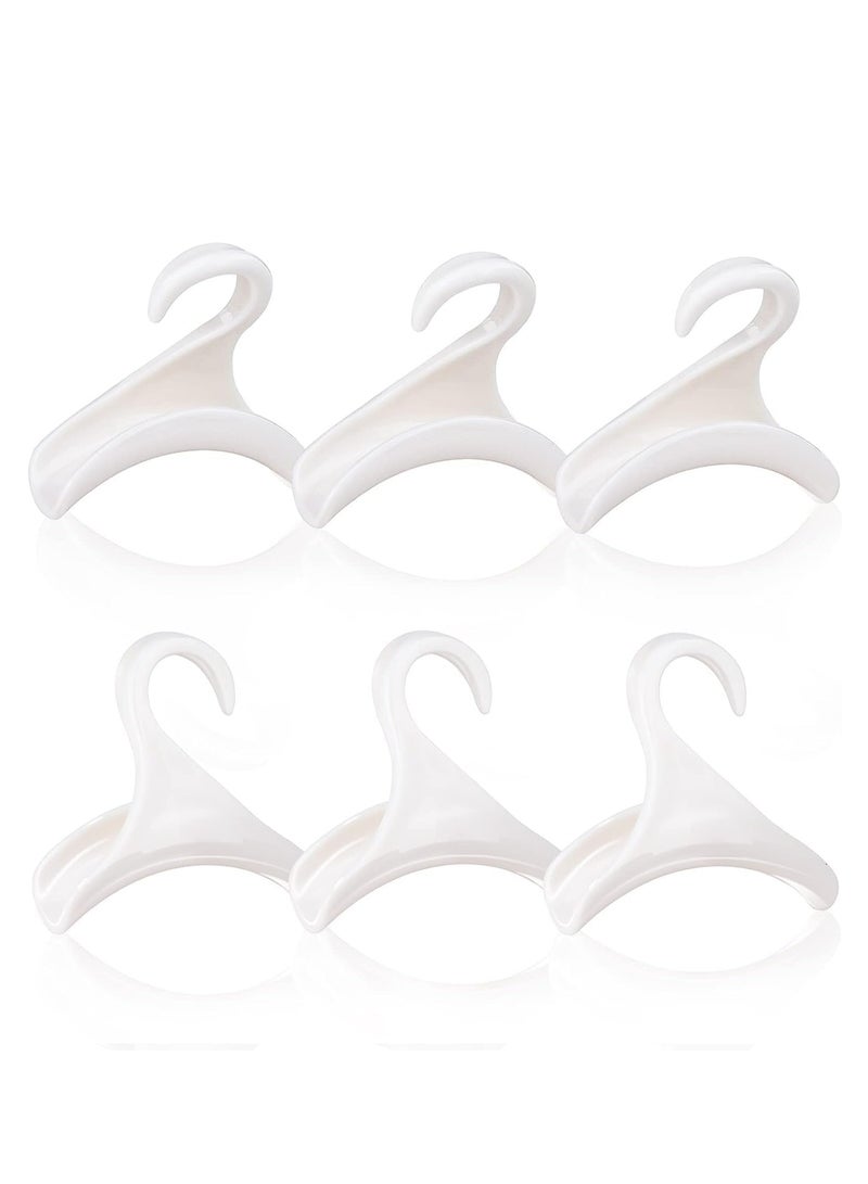 Oasisgalore 6-Pack Handbag Hanger Hooks for Closet: Organizer for Bags, Backpacks, Scarves, Belts, and Ties (White).  - Image 1