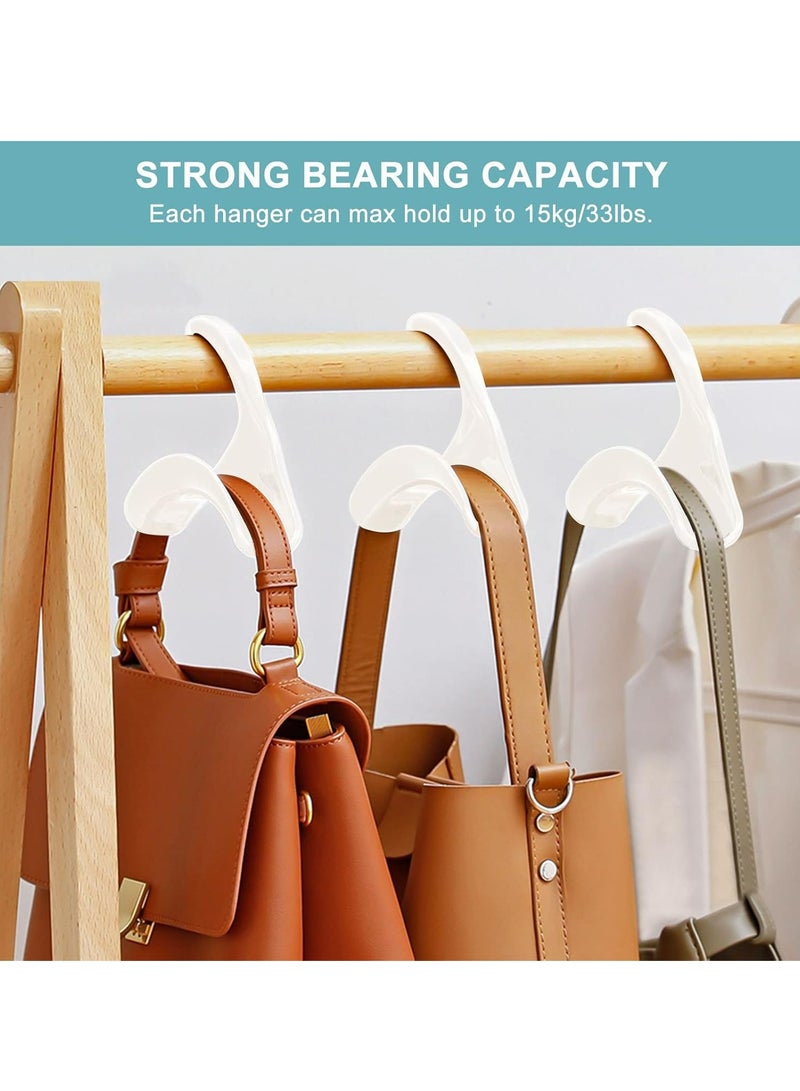 Oasisgalore 6-Pack Handbag Hanger Hooks for Closet: Organizer for Bags, Backpacks, Scarves, Belts, and Ties (White).  - Image 4