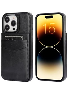 General IPhone 15 Pro Max Case Wallet with Credit Card Holder, Flip Premium Leather Magnetic Clasp Kickstand Heavy Duty Protective Cover for IPhone 15 Pro Max 6.7 Inch  - Image 2