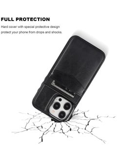 General IPhone 15 Pro Max Case Wallet with Credit Card Holder, Flip Premium Leather Magnetic Clasp Kickstand Heavy Duty Protective Cover for IPhone 15 Pro Max 6.7 Inch  - Image 5