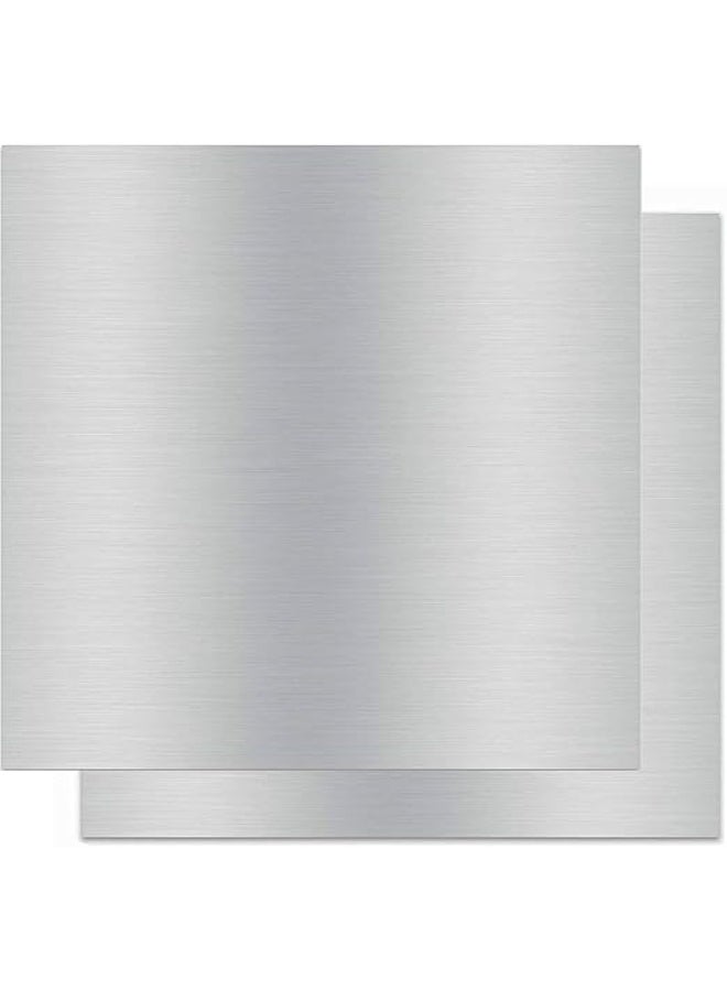 VITION 2 Pack Aluminum Sheets 0.5mm Thick, 200mm Length, 200mm Width, Practice Blank Aluminium Stamping Sheets Panel Plate Metal Craft for Jewelry Making Hand Stamping Embossing Etching - Image 1