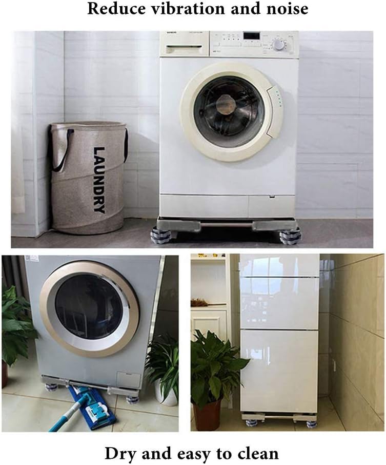 Alexvyan Adjustable Fixed Base Washing Machine Trolley and Freeze Trolley with 4 Adjustable Stand Washing Machine Drolly Stand Refrigerators Universal Pedestal Mobile Base Use for Freeze Dish Washer - Image 5