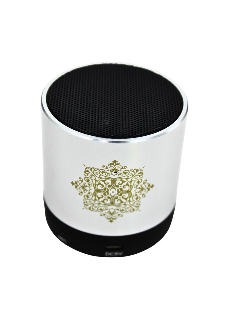 Portable quran speaker, Bluetooth Speaker,with remote,Holy Quran Speaker With Tafseer and Hadith in Voice of many Famous Reciters, (Silver/black) - Image 3