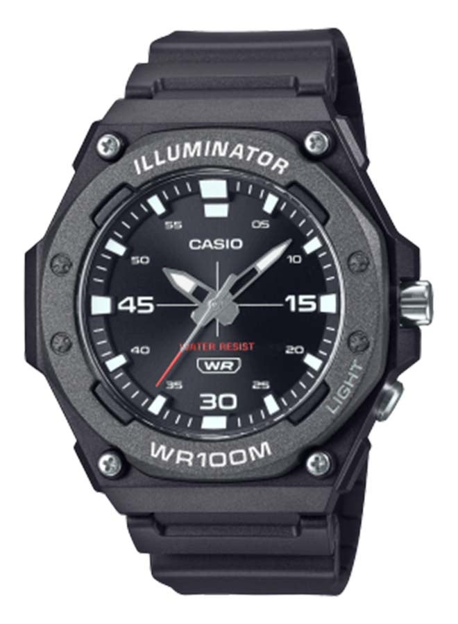 ساعة يد ريسين دائرية تناظرية MW-620H-1AVDF - 48.1 مم