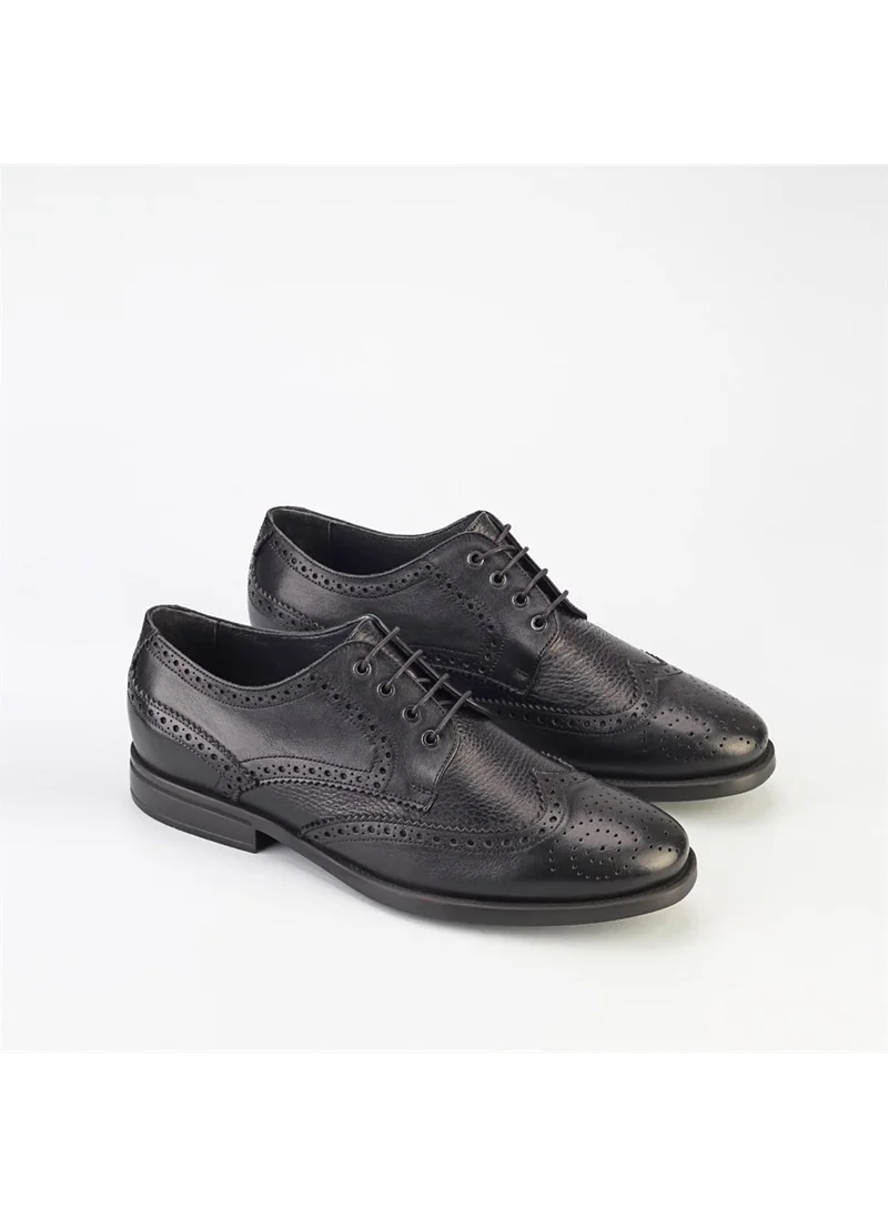 Cabani Genuine Leather Black Men's Shoes