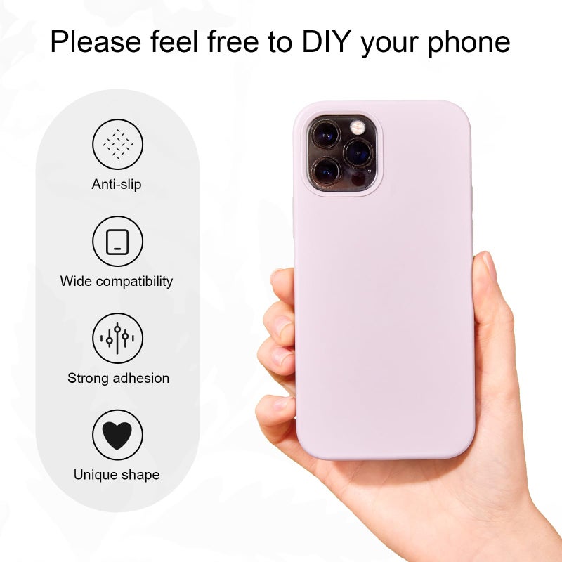 Gosknor 8pcs Heart Cell Phone Ring Holder, Metal Finger Ring Stand Heart-Shaped Sticky Phone Grip Loop Adhesive Phone Charm Hook for Mobile Phone Case Pad Tablet DIY Accessories ï»¿ - Image 4