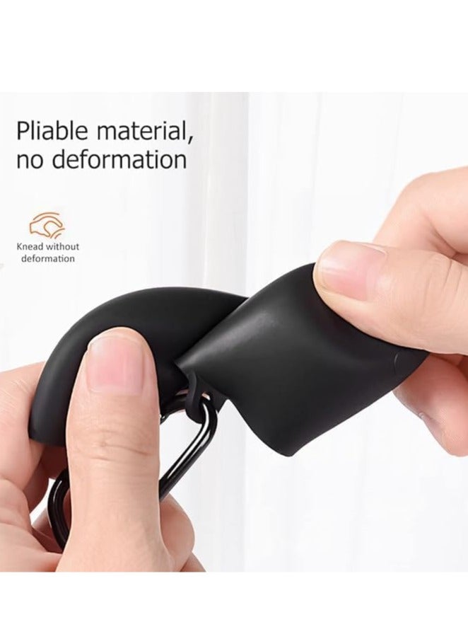 Compatible with HONOR CHOICE Earbuds X3 Lite Case Cover, Soft Silicone Shockproof Protective Skin Case for HONOR Earbuds X3 Lite Wireless Earbuds with Carabiner, Front LED Visible (Black) - Image 2