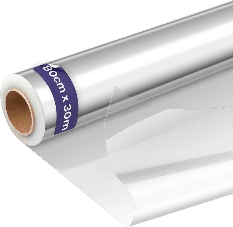 volila Clear Cellophane Wrap Roll (31.5 in x 100 ft) - Folded Cellophane Wrap for Gift Baskets Treats, Flower Wrapping - Image 3