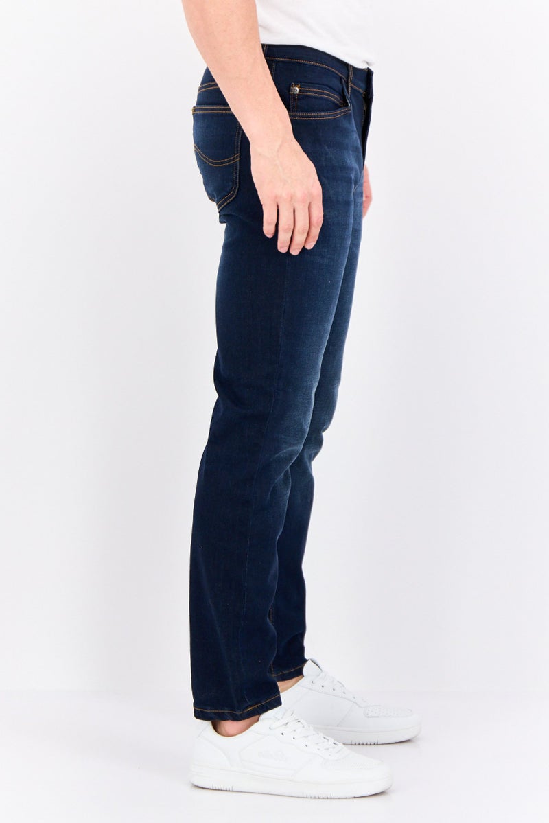 LEE Men Slim Fit Wash Stretchable Denim, Navy - Image 2