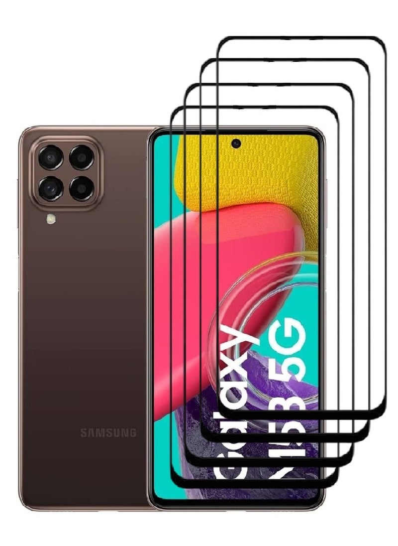 AINA 4 Pieces Tempered Glass Screen Protector 5D Designed For Samsung Galaxy M53 Full Glue Edge to Edge Full Screen Coverage And Bubble Free - Image 1