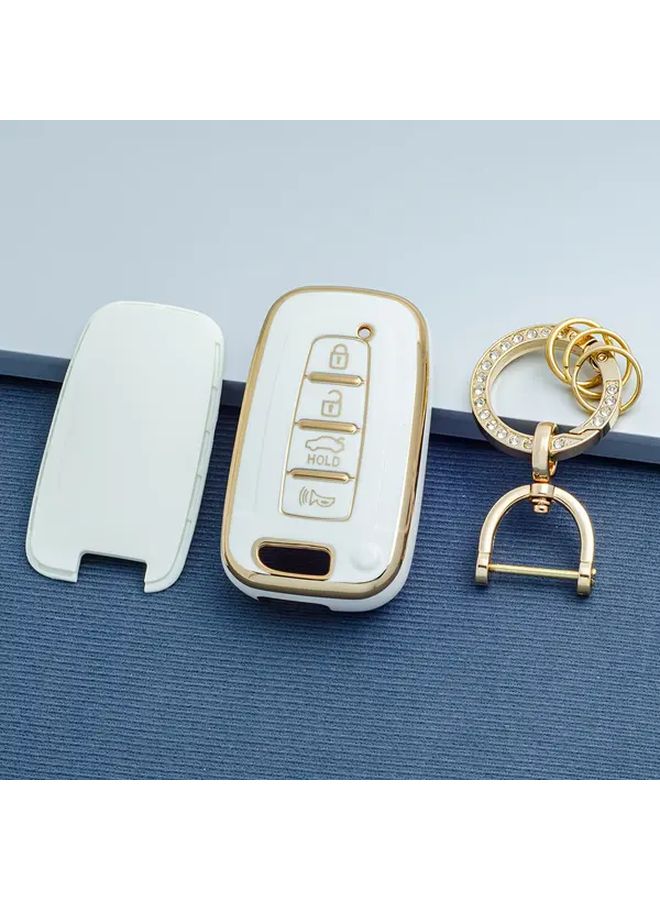 Black Golden TPU Key Fob Case Cover for Hyundai IX35 Elantra Sonata Sorento Sportage K3 K5 - Image 4