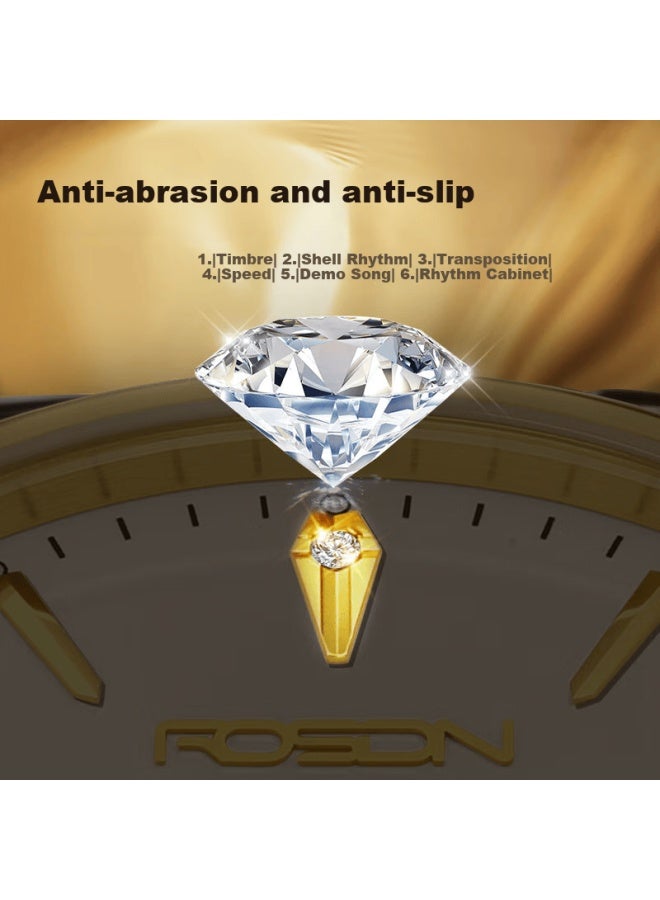 ROSDN Ros Dn Gold Watch, Pure Gold 999, Real Diamond, Tungsten Steel Watch For Men, Top Ten Mechanical Watches Brand, Birthday And Valentine's Day Gift - Image 3