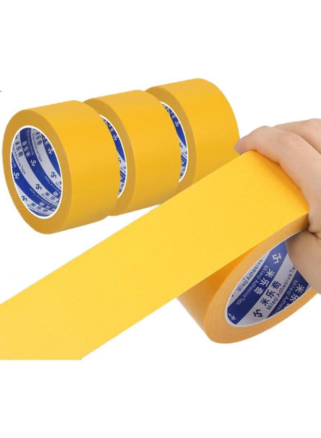 Miloch Miluqi Carpet Tape Cloth, Baseless, High-Strength Adhesive, Rain Cover, Sunshade Canopy, Repair Patch, High Viscosity, Exhibition, Wedding Carpet Fixing, Waterproof Tape, Yellow, 100Mm Wide * 20M Long * 1 Roll - Image 2