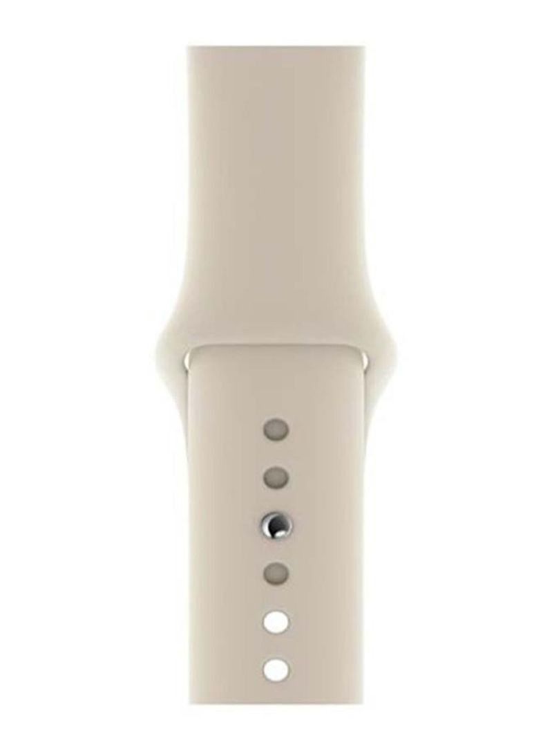 Apple Watchband , Apple Watch Strap for Apple Watch Series 7 / 6 / SE / 5 / 42 / 44 / 45 mm Cream - Image 2