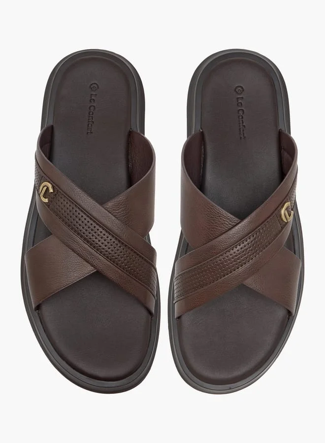 Le Confort Men's Textured Slip-On Sandals