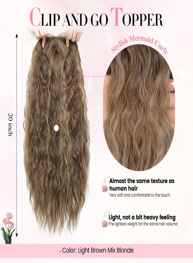 PANEWAY Curly Hair Topper Lightweight, Natural-Looking Hairpiece for Women, Easy Clip-In Hair Extensions for Instant Volume & Coverage - Image 3