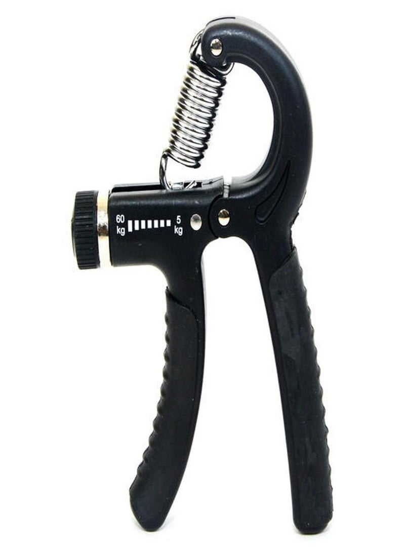 مقوّي قبضة اليد قابل للتعديل – جهاز تمرين الساعد وتقوية العضلات وإعادة التأهيل – اللون الأسود - Image 1