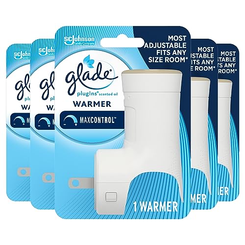 Glade PlugIns Air Freshener Warmer, Scented and Essential Oils for Home and Bathroom, Up to 50 Days on Low Setting, 5 Count - Image 1