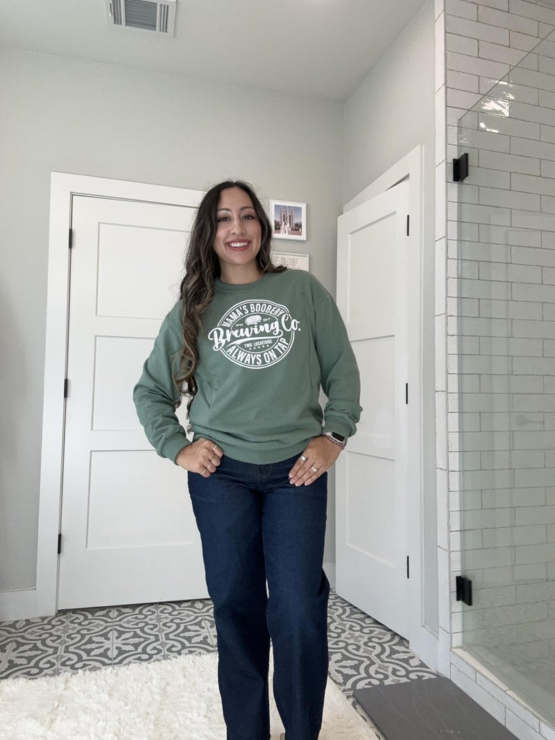 UNIQUEONE Women Nursing Sweatshirts for Breastfeeding - Friendly Zipper Maternity Sweater Long Sleeve Mama Pullover Tops B-green - Image 4