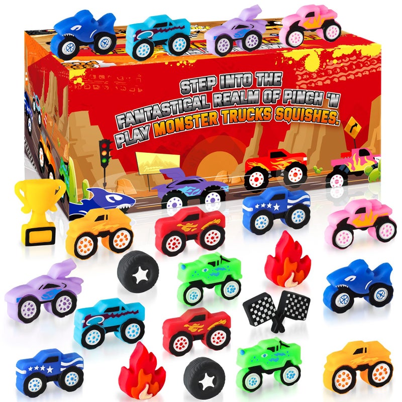 Erweicet 36 Pcs Monster Truck Party Favor Monster Truck Squishy Toys For Kids Boys Truck Birthday Party Birthday Game Prizes Easter Egg Fillers Chool Classroom Rewards Exchange Gifts - Image 1